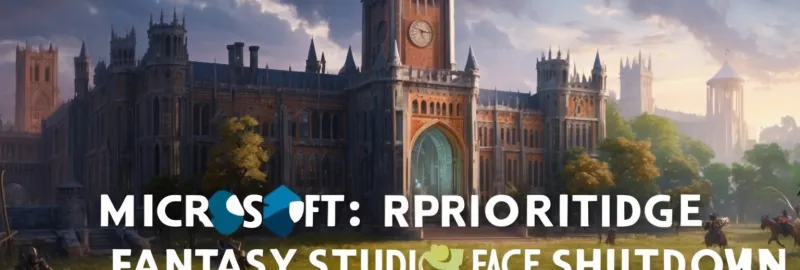 Microsoft Reprioritizes Amid Uncertainty: Cambridge Fantasy Studio Faces Shutdown