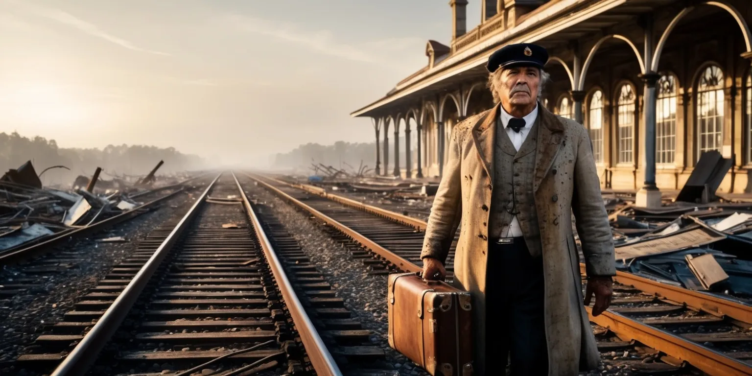 Tracks of Unity: The Conductor's Journey Beyond the Ruins Image